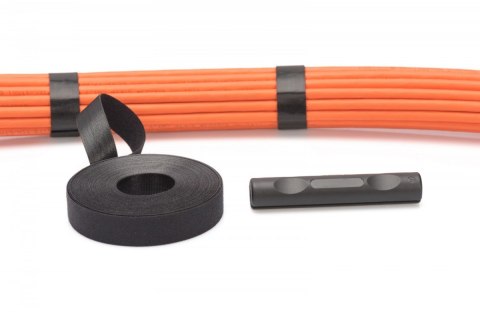 Taśma rzepowa do okablowania strukturalnego, szerokość 20 mm, rolka 10 m, Czarna Digitus