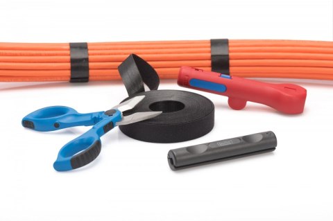 Taśma rzepowa do okablowania strukturalnego, szerokość 20 mm, rolka 10 m, Czarna Digitus