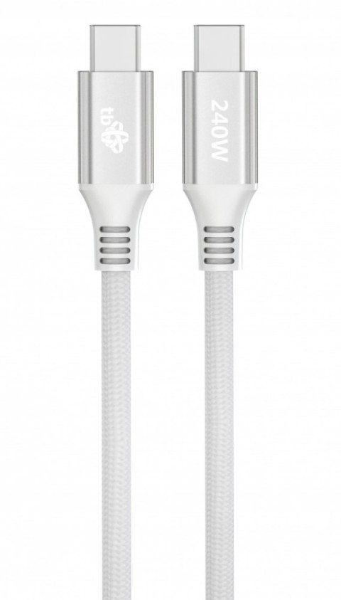 Kabel USB C - USB C 1m 240W biały TB