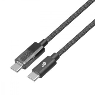 Kabel USB C - USB C 1m ze wskaźnikiem mocy ładowania LED (100 W) TB
