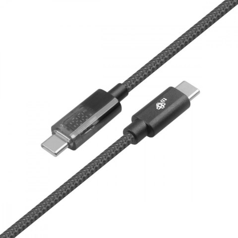 Kabel USB C - USB C 1m ze wskaźnikiem mocy ładowania LED (100 W) TB