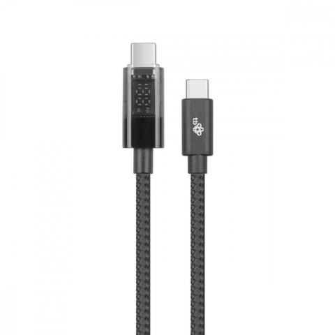 Kabel USB C - USB C 1m ze wskaźnikiem mocy ładowania LED (100 W) TB