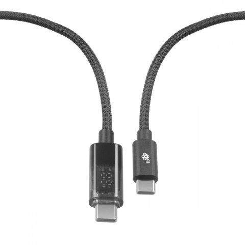 Kabel USB C - USB C 1m ze wskaźnikiem mocy ładowania LED (100 W) TB