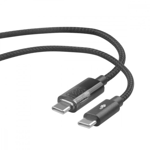 Kabel USB C - USB C 1m ze wskaźnikiem mocy ładowania LED (100 W) TB