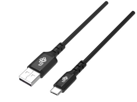 Kabel USB-USB C 1,5 m silikonowy czarny TB