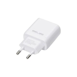Ładowarka sieciowa 25W GaN USB-C PD 3.0 bez kabla, biała Beline
