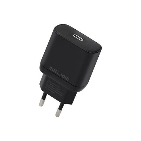 Ładowarka sieciowa 25W GaN USB-C PD 3.0 bez kabla, czarna Beline