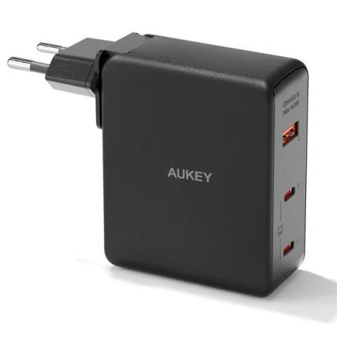 PA-B7O Omnia II GaN ładowarka sieciowa 3xUSB (2xUSB C+1xUSBA) 140W PD3.1 PPS EU/US/UK AUKEY