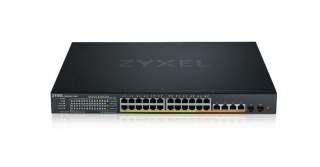 Przełącznik XMG1930-30HP, 24-port 2.5GbE Smart Managed Layer 2 PoE 700W 22xPoE+/8xPoE++ Switch with 4 10GbE and 2 Zyxel