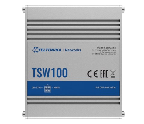 Przełącznik przemysłowy TSW100 4xPoE+, 5xGigabit TELTONIKA