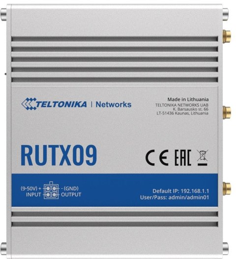 Router LTE RUTX09 (Cat 6), 4xGbE, GNSS, Ethernet TELTONIKA