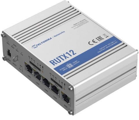 Router LTE RUTX12 (Cat 6), WiFi, BLE, GNSS, Ethernet TELTONIKA