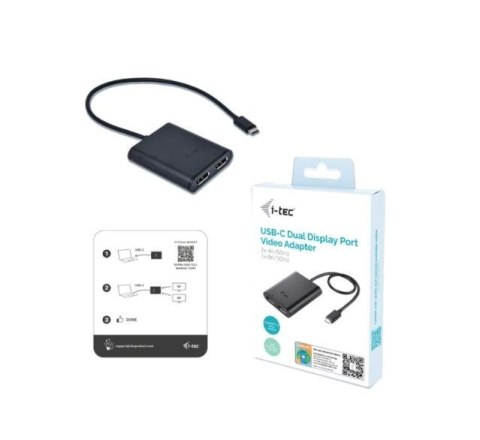 Stacja dokująca USB-C Dual 4K/60Hz (single 8K/30Hz) DP Video Adapter I-tec