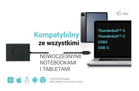 Stacja dokująca USB-C Dual 4K/60Hz (single 8K/30Hz) DP Video Adapter I-tec