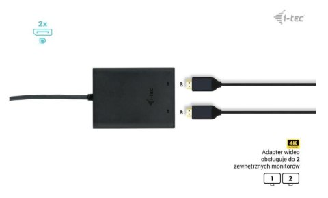Stacja dokująca USB-C Dual 4K/60Hz (single 8K/30Hz) DP Video Adapter I-tec