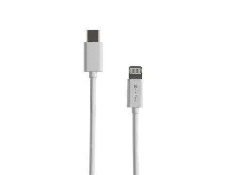 Kabel Lightning (M)->USB-C(M) 1m MFI Prati Biały Natec