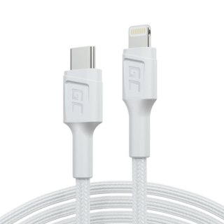 Kabel PowerStream USB-C do Lightning 1m MFI, PD, biały Green Cell