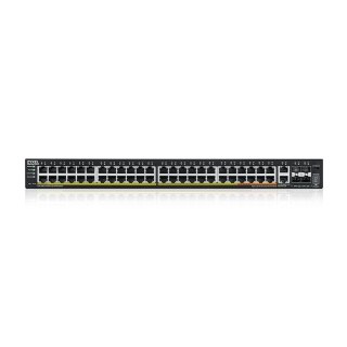Przełącznik zarządzalny XGS2220-54HP-EU0101F L3 600W PoE, 40xPoE+/10xPoE++, 48x1G RJ45 2x10mG RJ45, 4x10G SFP+ Zyxel