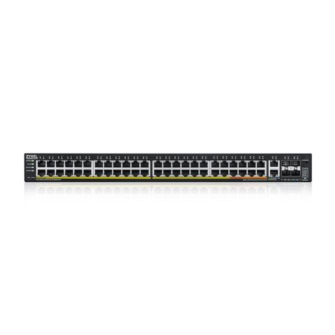 Przełącznik zarządzalny XGS2220-54HP-EU0101F L3 600W PoE, 40xPoE+/10xPoE++, 48x1G RJ45 2x10mG RJ45, 4x10G SFP+ Zyxel