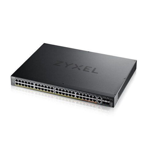 Przełącznik zarządzalny XGS2220-54HP-EU0101F L3 600W PoE, 40xPoE+/10xPoE++, 48x1G RJ45 2x10mG RJ45, 4x10G SFP+ Zyxel