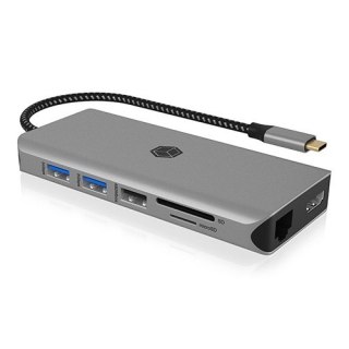 Stacja dokująca IB-DK4061-CPD 12w1,2xHDMI, PD 100W IcyBox