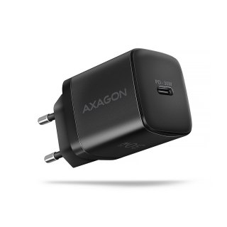 ACU-PD30 Ładowarka sieciowa PD 30W, 1x port USB-C, PD3.0/QC3.0/AFC/FCP/Apple Czarna AXAGON