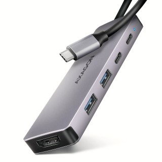 HMC-5H60 Wieloportovy hub USB 5in1, 5Gbps, 2 x USB-A, HDMI 4K/60Hz, 1x USB-C, PD 100W, 15cm USB-C kabel AXAGON