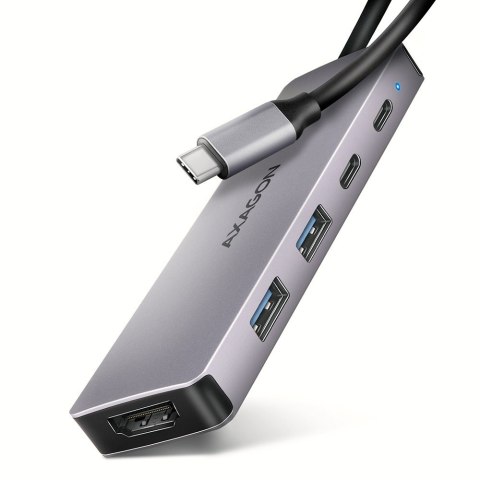 HMC-5H60 Wieloportovy hub USB 5in1, 5Gbps, 2 x USB-A, HDMI 4K/60Hz, 1x USB-C, PD 100W, 15cm USB-C kabel AXAGON