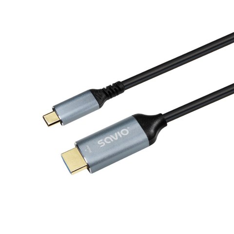 Kabel USB-C do HDMI v2.0b, 3m, miedź CL-184 Savio