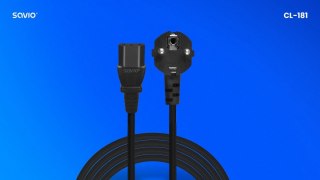 Kabel zasilający CEE 7/7 (E/F) - IEC C13, 5m, CL-181 Savio