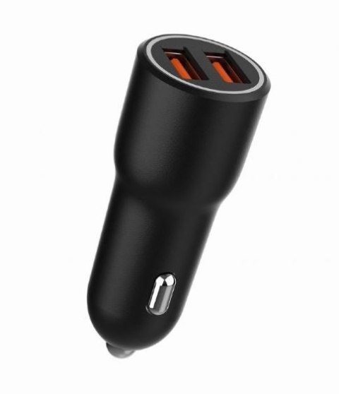 Ładowarka samochodowa 2xUSB-A QC3.0 36W czarna Gembird
