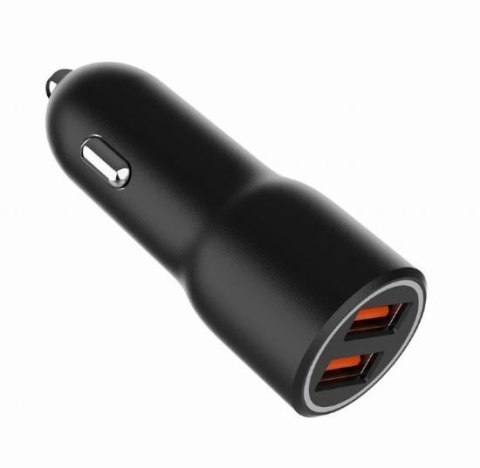 Ładowarka samochodowa 2xUSB-A QC3.0 36W czarna Gembird