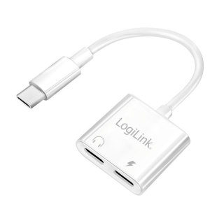 Adapter USB-C do 2x USB -C, PD 60W / audio LogiLink