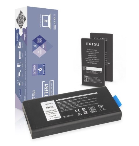 Bateria X8VWF do Dell Latitude Rugged 5404 5414 7404 7414 4400 mAh (49 Wh) 11.1V (10.8V) Mitsu