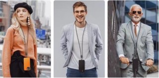 Kabel 2w1 USB C smycz 1m czarny TB