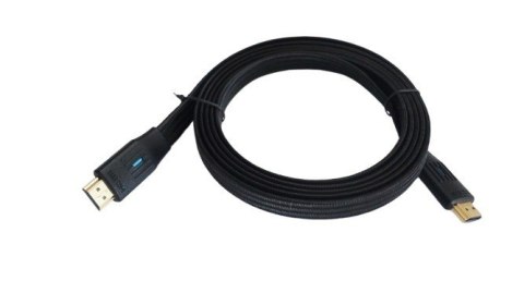Kabel HDMI v 2.1 płaski 2m czarny TB