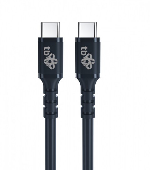 Kabel USB C - USB C 60W żelowy 1m czarny TB