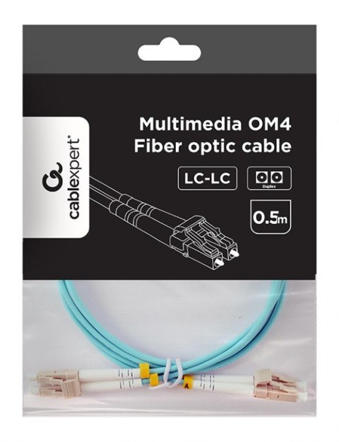 Kabel światłowodowy wielomodowy duplex OM4 50/125,LC/LC,30m Gembird