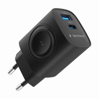 Ładowarka USB-A USB-C 20W PowerDelivery Quick Charge 3.0, czarna Gembird
