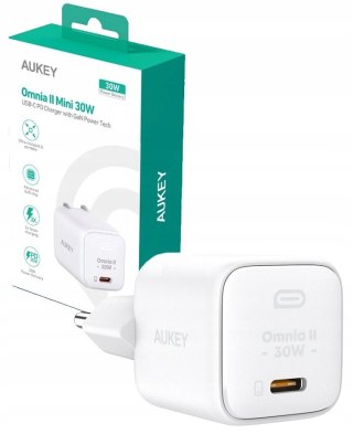 PA-B1L White Omnia II Mini ładowarka sieciowa 1xUSB-C PowerDelivery 30W 5A AUKEY