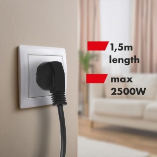 Przedłużacz 1,5m 250VAC 10A 4 gniazda MCE508 B Port USB-C Quick charge 2.0 IP20 Maclean