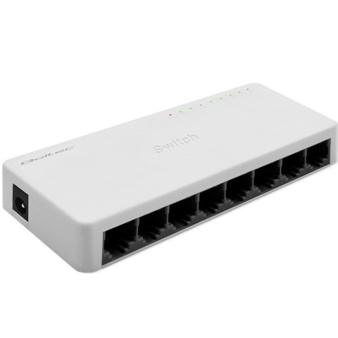 SWITCH przełącznik sieciowy 8 x port RJ45 | 100Mbps | Fast Ethernet | LAN Qoltec