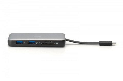 Stacja dokująca podróżna USB-C 7 portowa, max. 4K/60Hz z HDR, HDMI, USB-A 3.2 Gen1, Gigabit Ethernet, SD/Micro SD, PD 100W Digitus