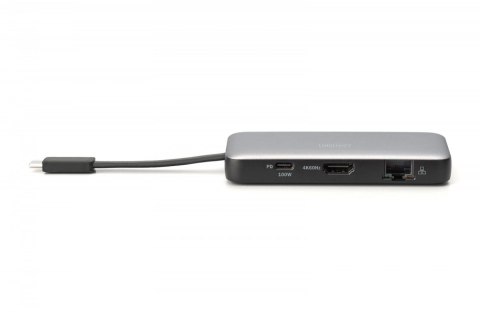Stacja dokująca podróżna USB-C 7 portowa, max. 4K/60Hz z HDR, HDMI, USB-A 3.2 Gen1, Gigabit Ethernet, SD/Micro SD, PD 100W Digitus
