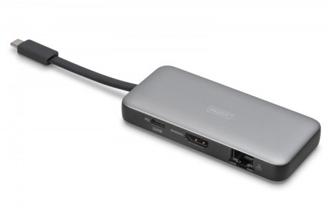 Stacja dokująca podróżna USB-C 7 portowa, max. 4K/60Hz z HDR, HDMI, USB-A 3.2 Gen1, Gigabit Ethernet, SD/Micro SD, PD 100W Digitus