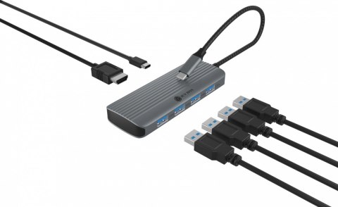 Stacja dokująca IB-DK4022a-CPD 6w1, HDMI,USB,PD IcyBox