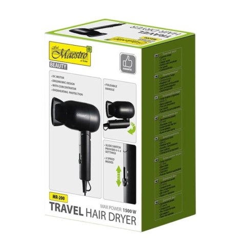Turystyczna suszarka do włosów 1500W MR-200 Feel-Maestro