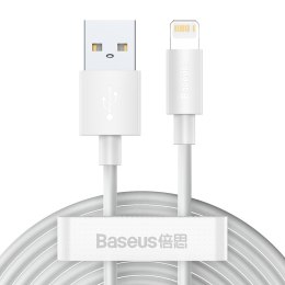 2x kabel USB Iphone Lightning szybkie ładowanie Power Delivery 1.5 m biały BASEUS