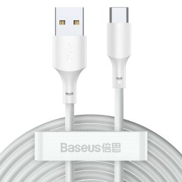 2x kabel USB USB-C szybkie ładowanie Power Delivery Quick Charge 40 W 5 A 1.5 m biały BASEUS