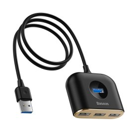 Adapter przejściówka HUB 4w1 USB Adapter USB3.0 TO USB3.0*1+USB2.0*3 1m Black BASEUS